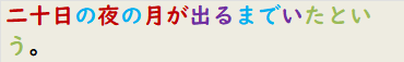 二十日の夜の月が出るまでいたという。