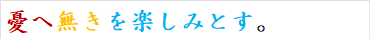 憂へ無きを楽しみとす。