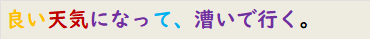 良い天気になって、漕いで行く。